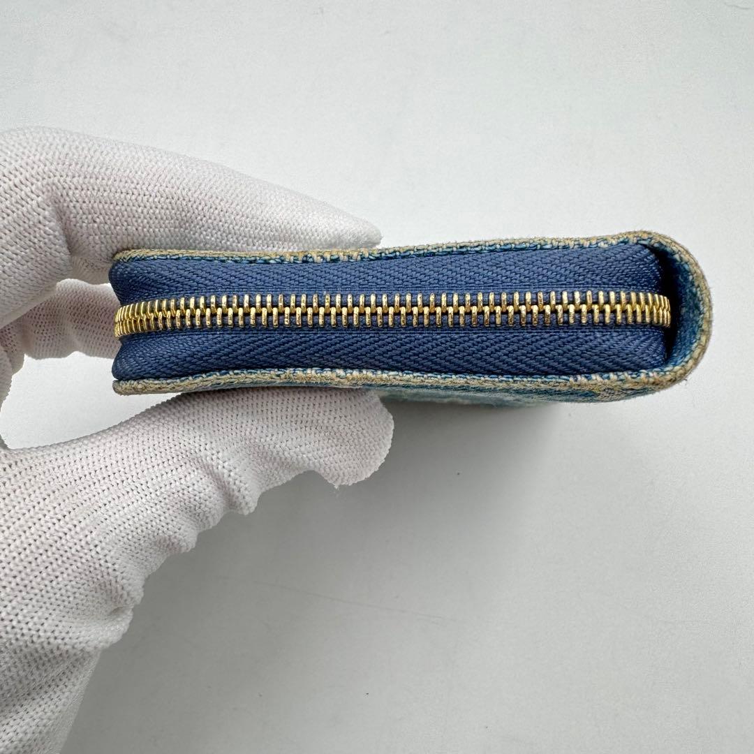 美品✨LOUIS VUITTON デニム　ケース　モノグラム　ラウンド