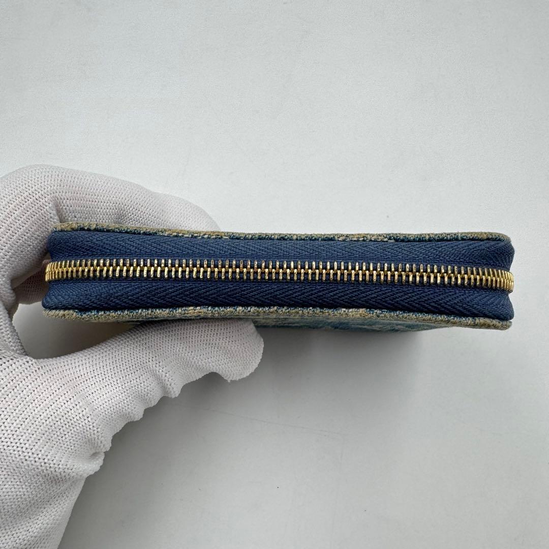 美品✨LOUIS VUITTON デニム　ケース　モノグラム　ラウンド