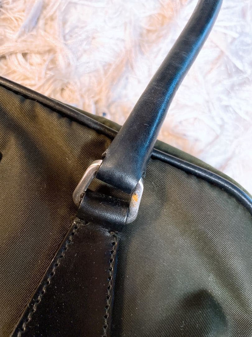 美品　PRADA プラダ　オリーブグリーン ハンドバッグ　トートバッグ