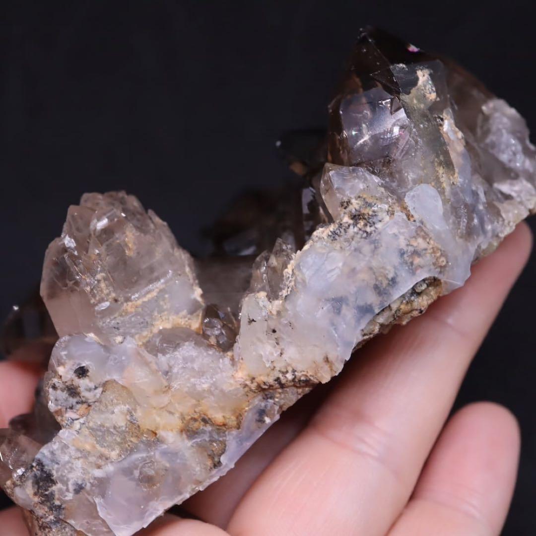 スモーキー クォーツ クラスター 煙水晶 229g SQZ104 原石　天然石