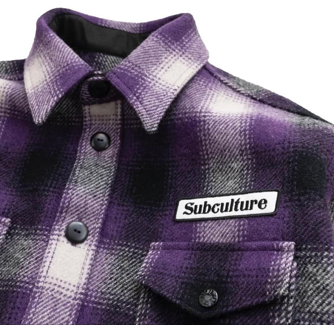 ジャケット・アウター SC / SUBCULTURE OMBRA CHECKJACKET PURPLE