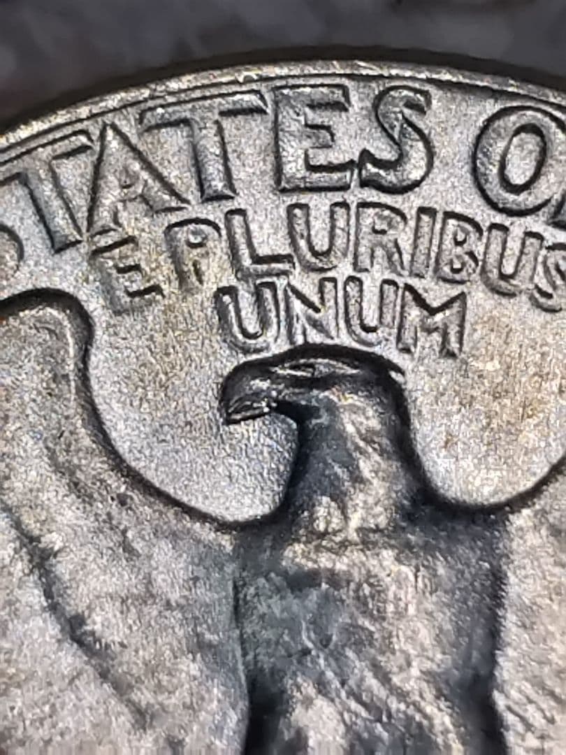 アメリカ クォーターダラー 1964年D 銀貨 エラー 手変わり バラエティー