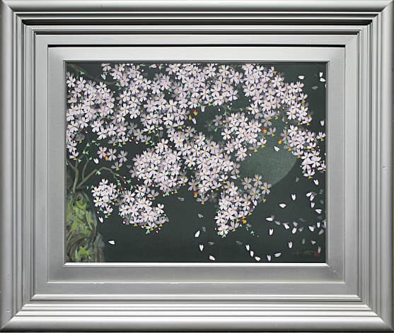 中島千波 【月下春風】 セリグラフ