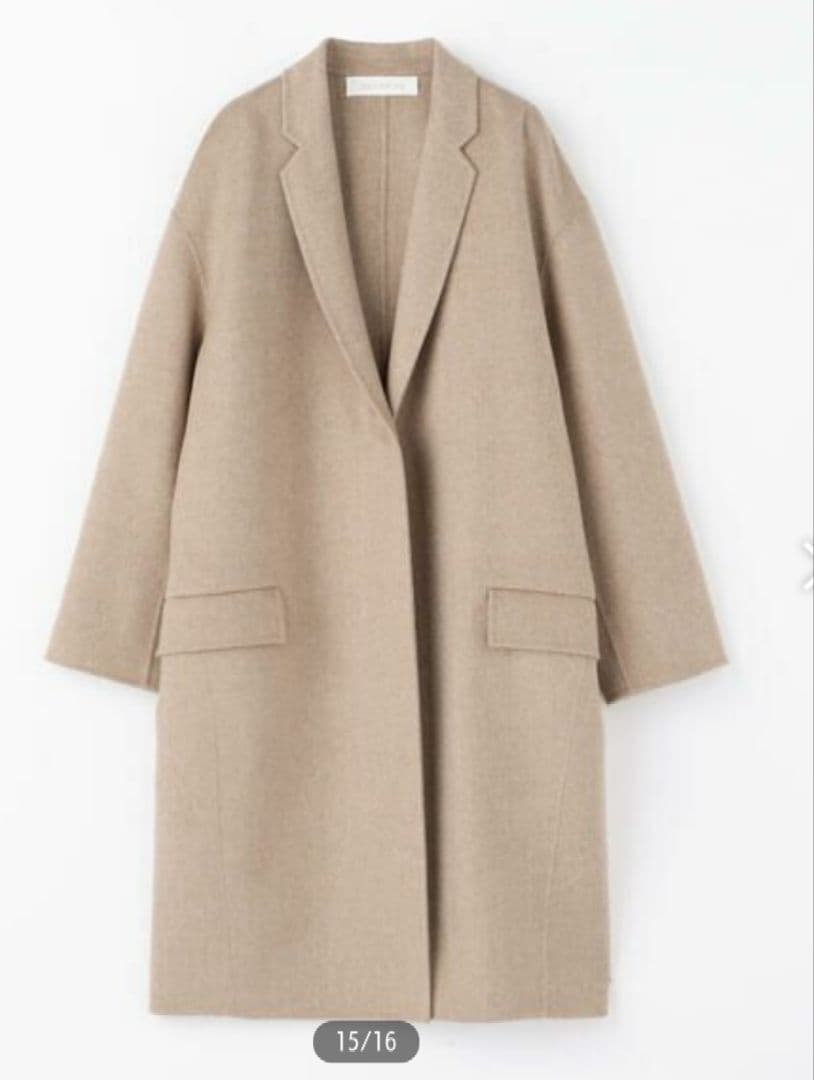 GALERIE VIE　ウールダブルフェイス チェスターコート　ベージュ　36
