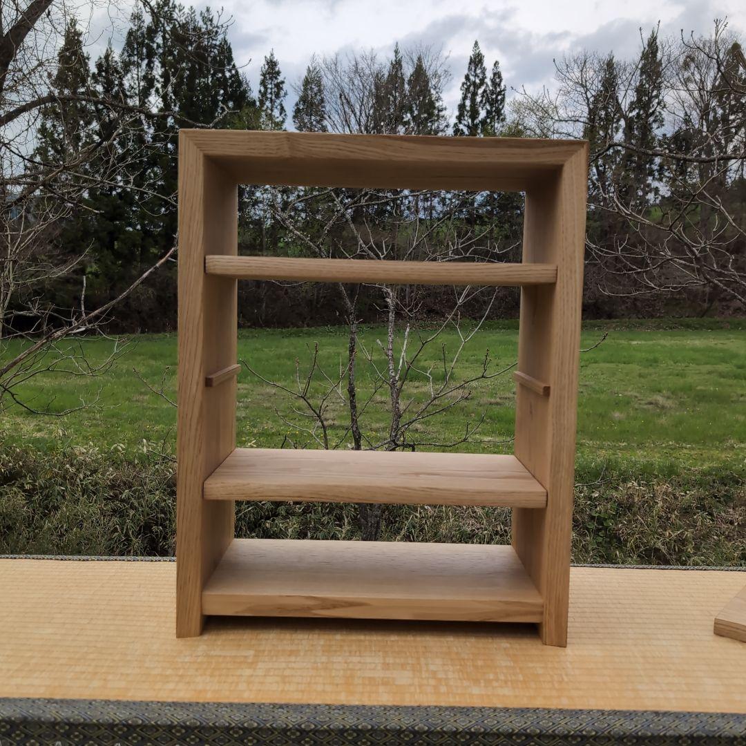 古材リメイク　総栗造り 自在棚のオープンシェルフ