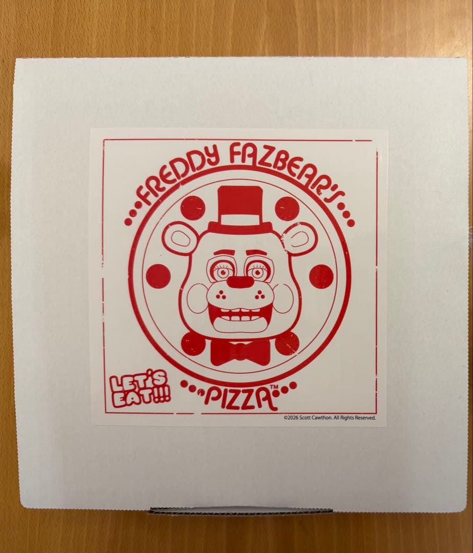 FNAFコラボカフェ　ピザ　空箱　Pizza Empty Box (JAPAN)