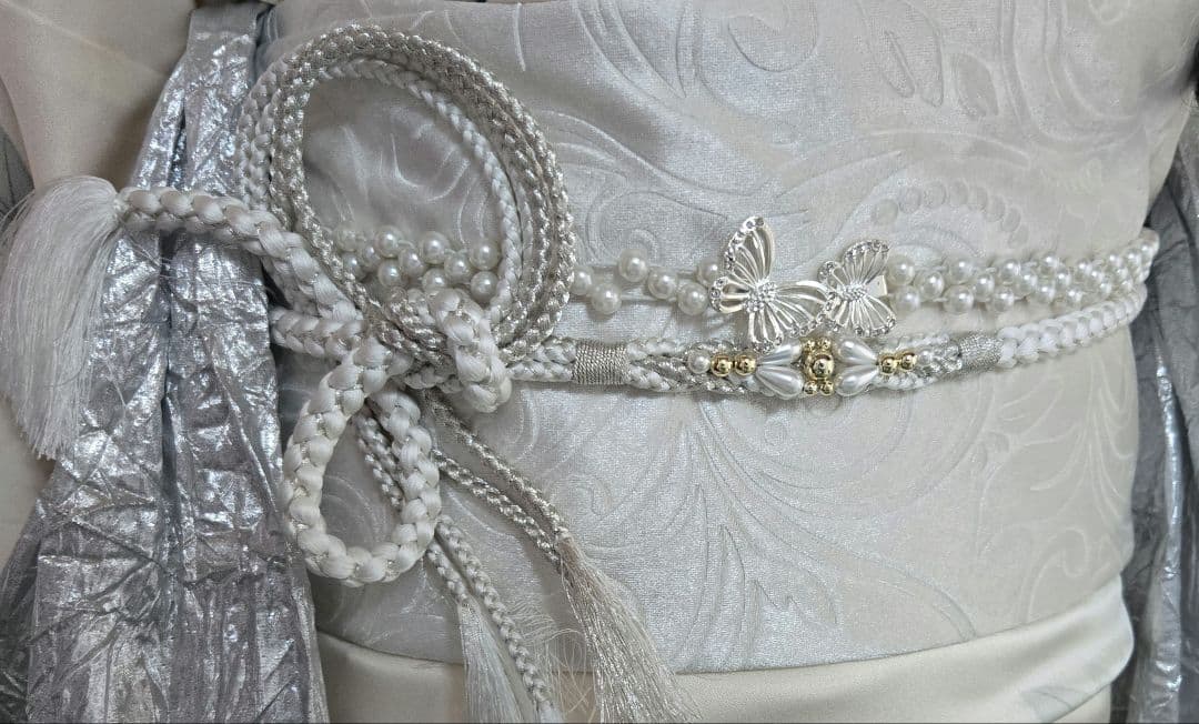 振袖フルセット9点 手描き 白 金彩 逸品 成人式