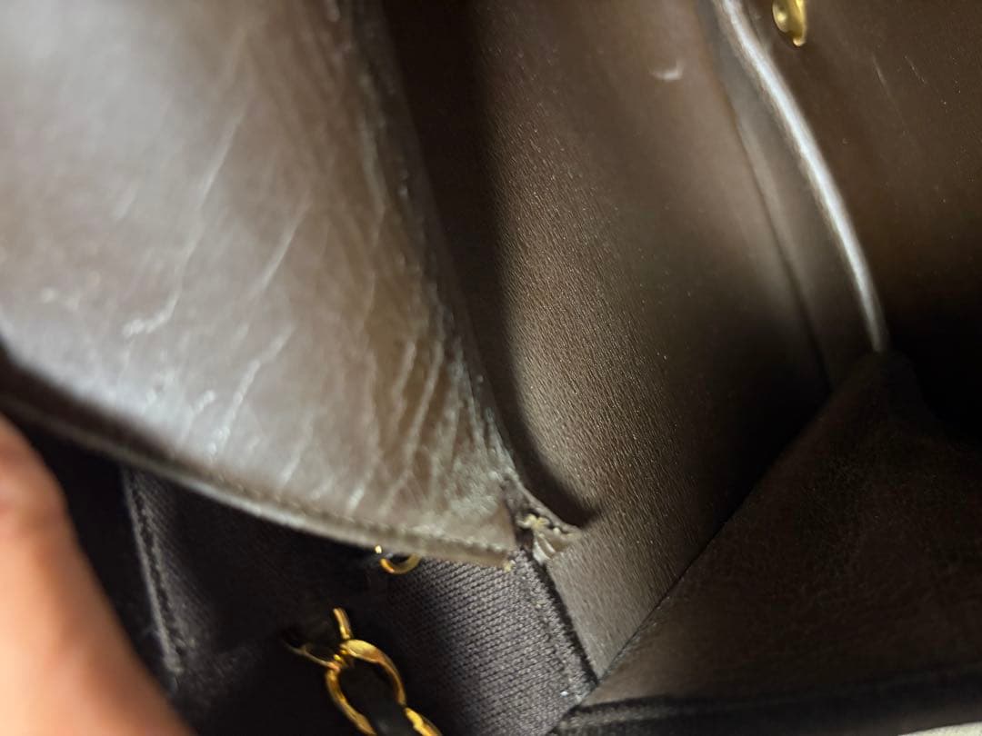 【美品級】CHANEL（シャネル）チェーンショルダーバッグ　マトラッセ　コットン