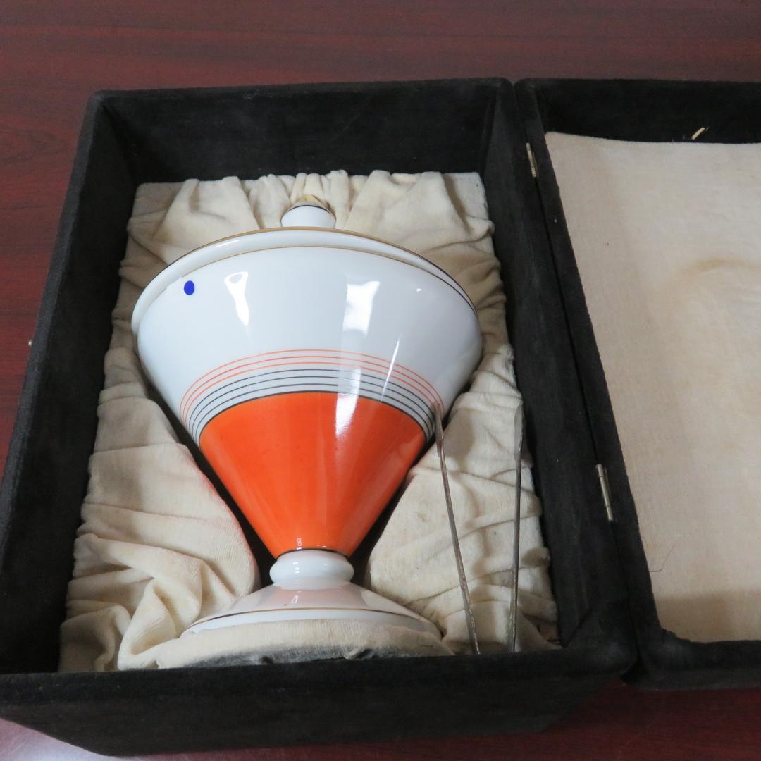 名古屋製陶所 大冠マーク NS シュクリエ 砂糖入れ 共箱 トング付き 欠け