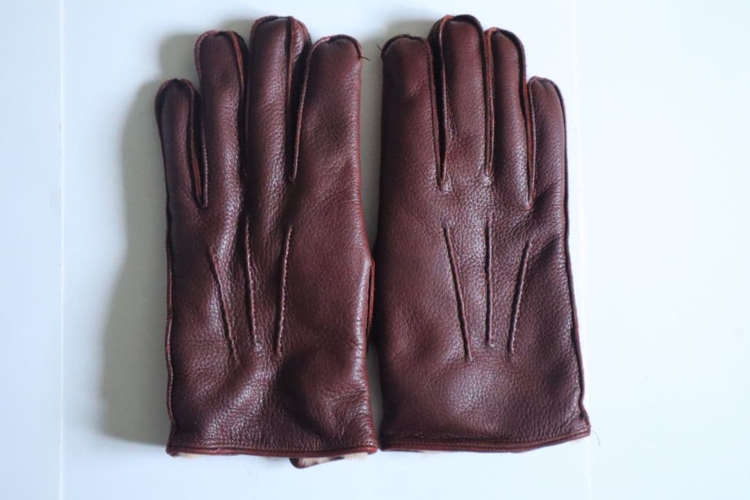 小物 DENTS DEAR LEATHER GLOVES BROWN 8 1/2
