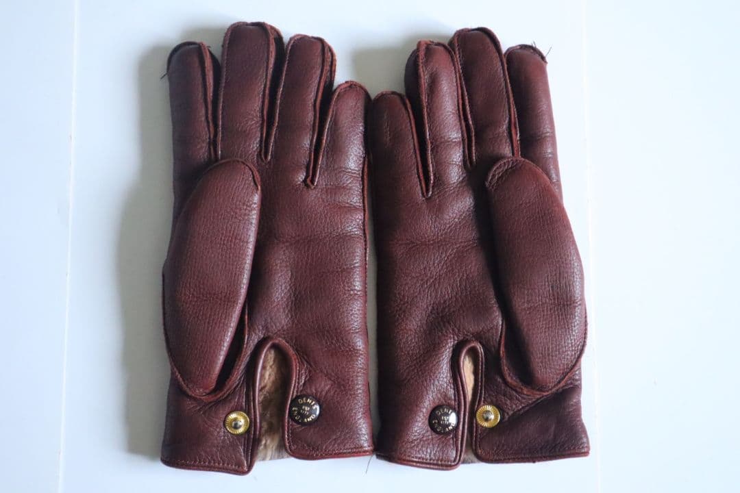 小物 DENTS DEAR LEATHER GLOVES BROWN 8 1/2