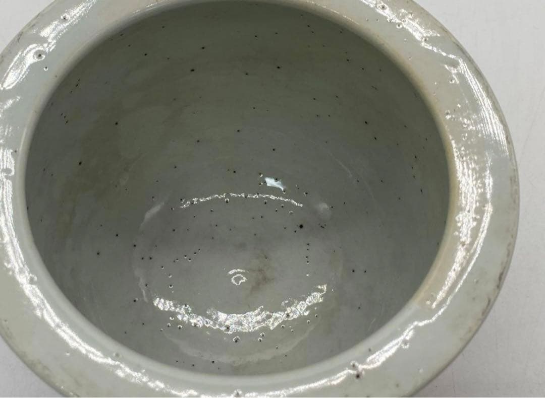 中国　大清乾隆年製銘　書斎用　紅釉筆入　　送料込み1022