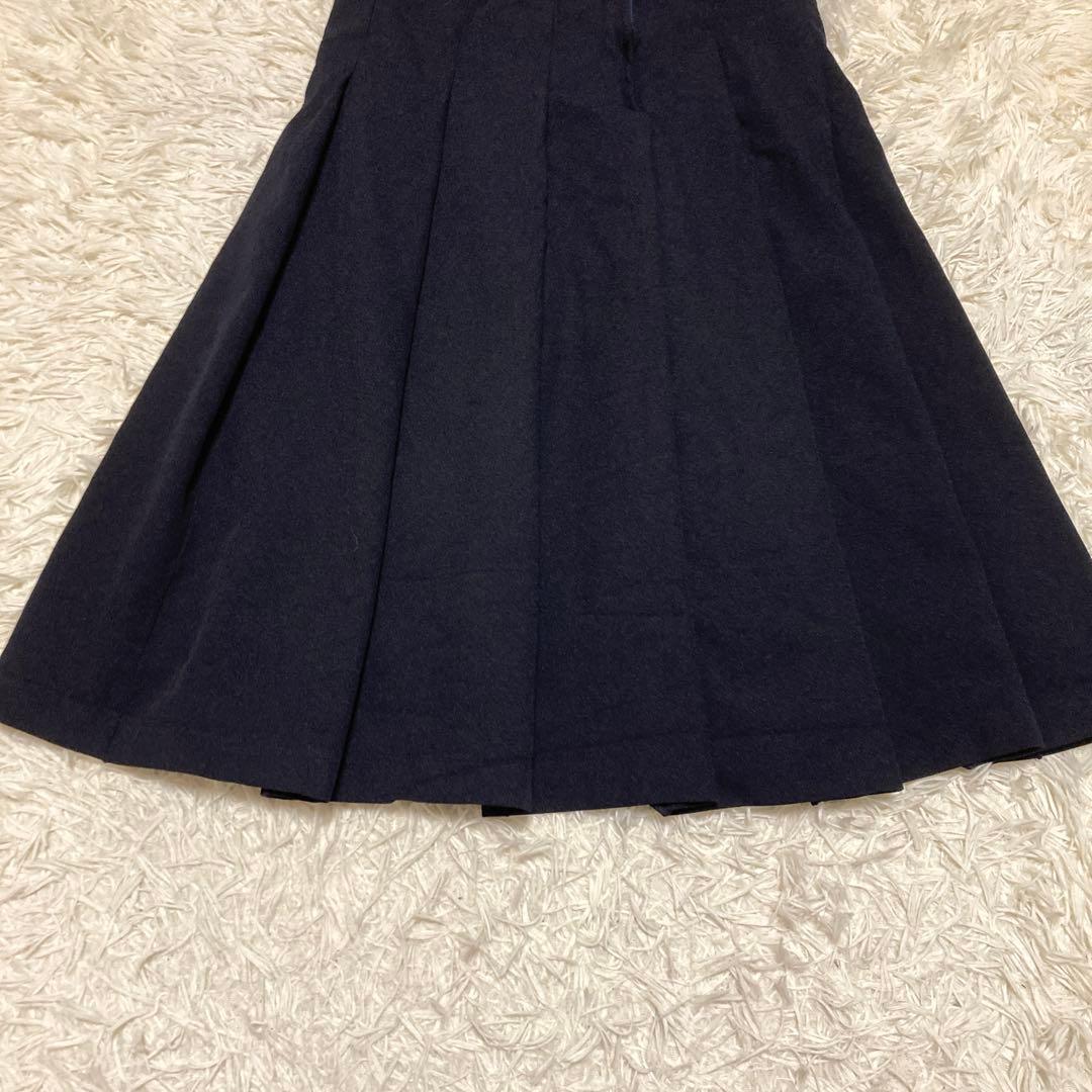 美品✨コムデギャルソン　コムコム　プリーツスカート　タック　フレア　膝下　S 黒