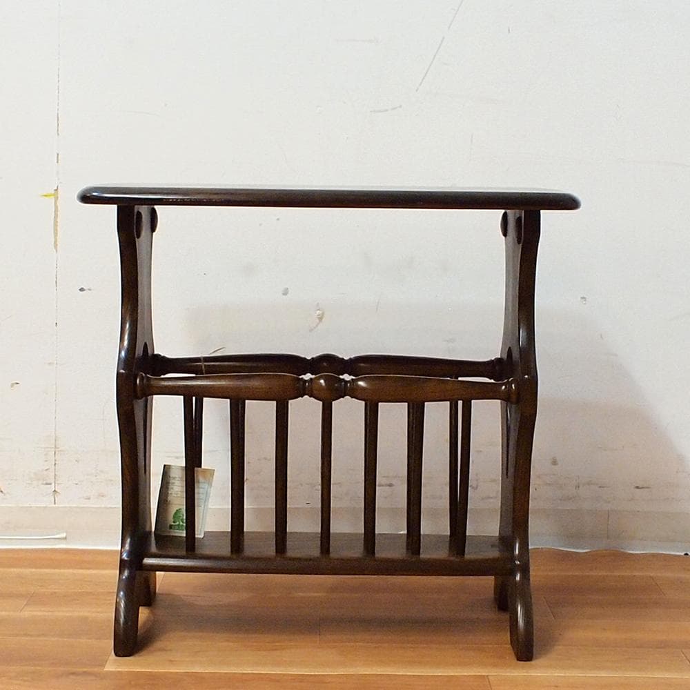 イギリスビンテージ アーコール エルム材 マガジンラック サイドテーブル