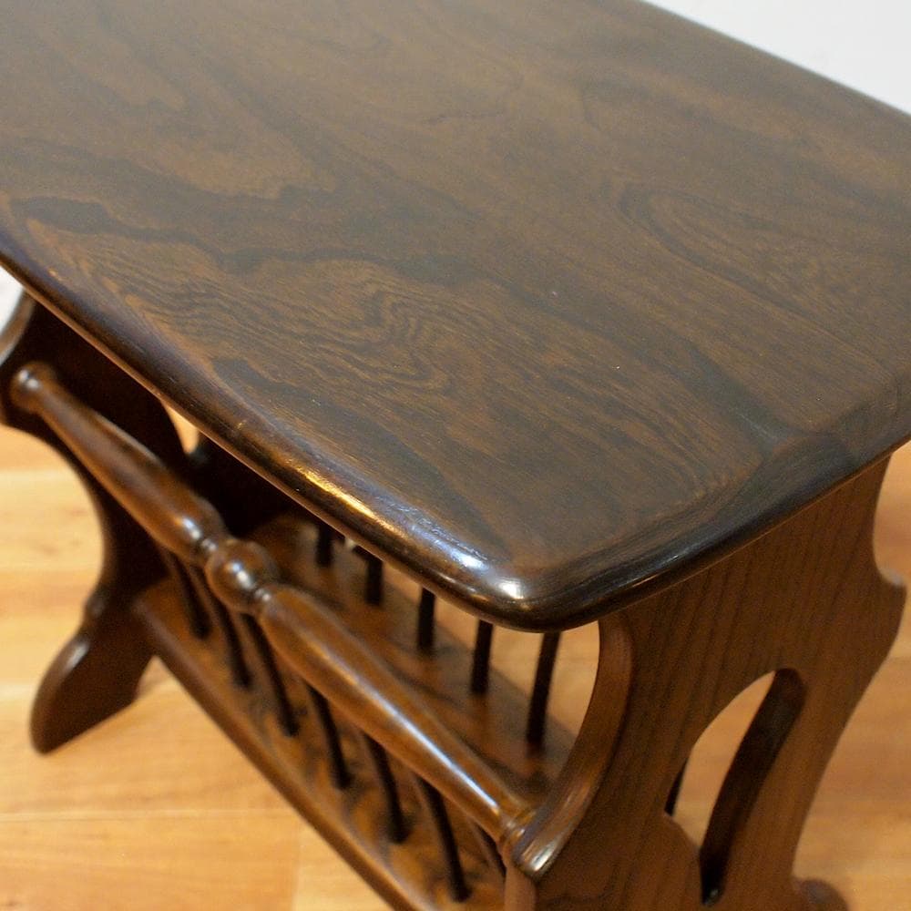 イギリスビンテージ アーコール エルム材 マガジンラック サイドテーブル