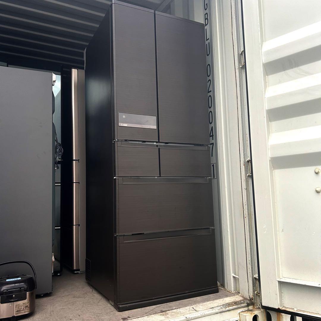 取付無料！三菱チルドルーム搭載木目調ダークブラウンインテリア冷蔵庫！洗濯機