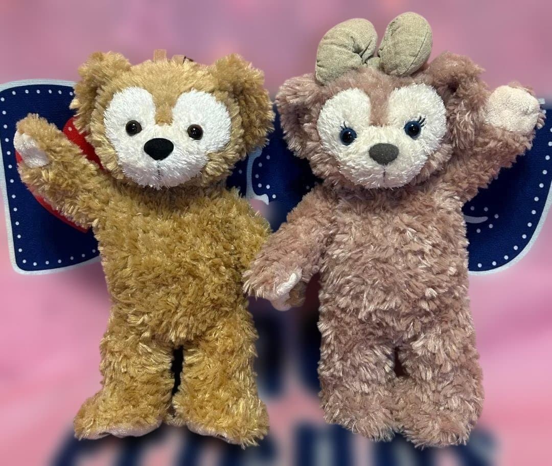 あづさ ダッフィー＆シェリーメイ ポーチサイズ ぬいぐるみ ポーズ 自立