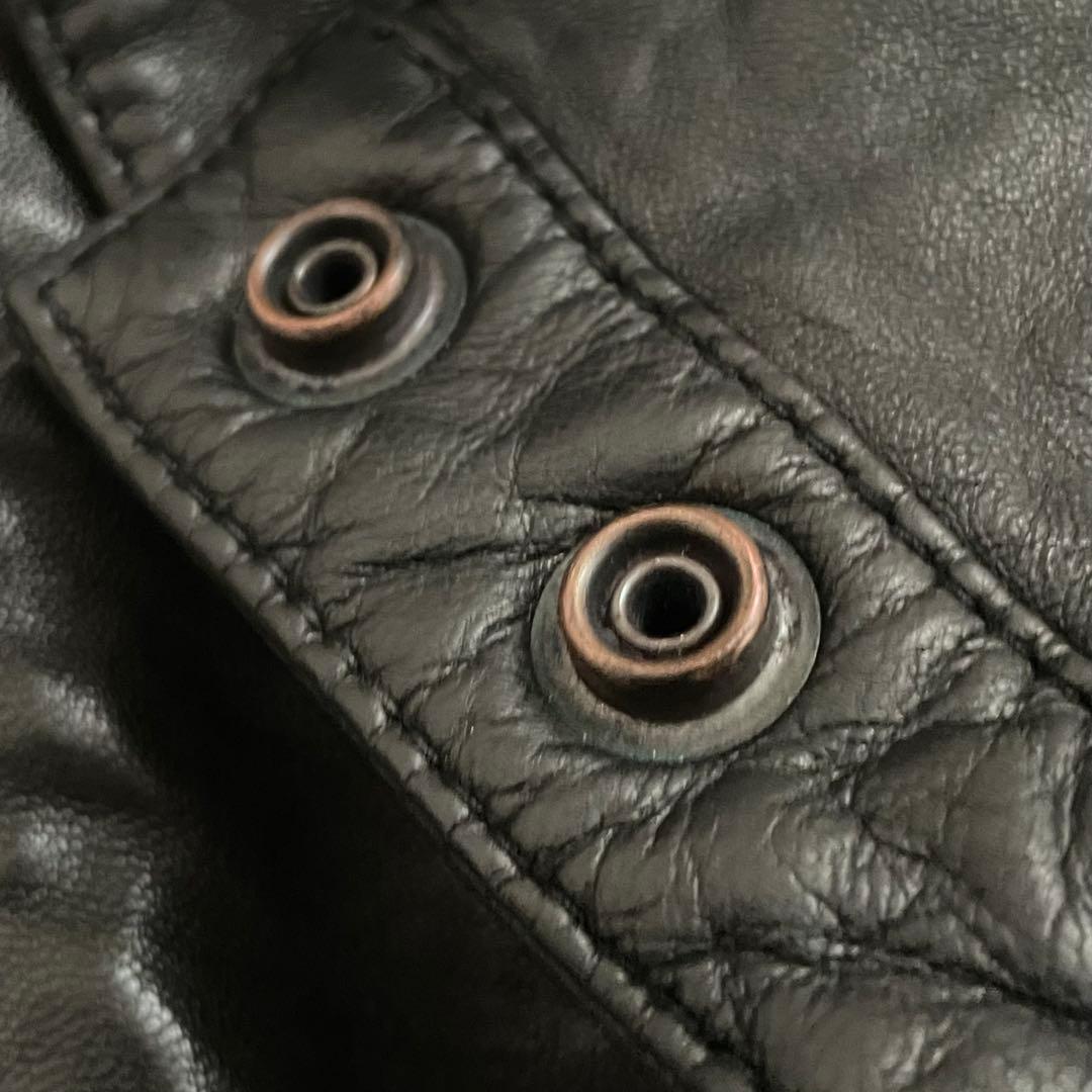 TOMORROWLAND 羊革 ジャケット 黒 L シープレザー ラムスキン