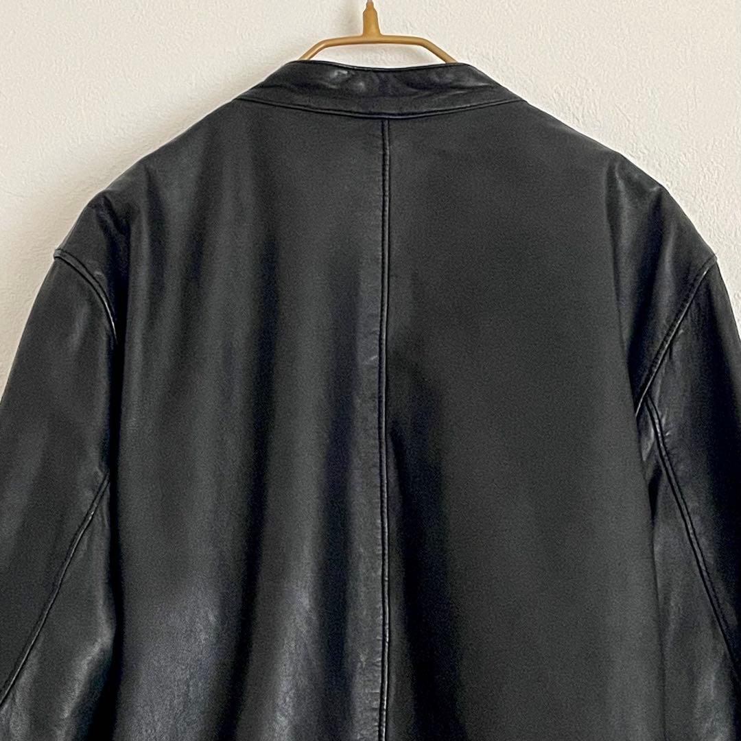 TOMORROWLAND 羊革 ジャケット 黒 L シープレザー ラムスキン