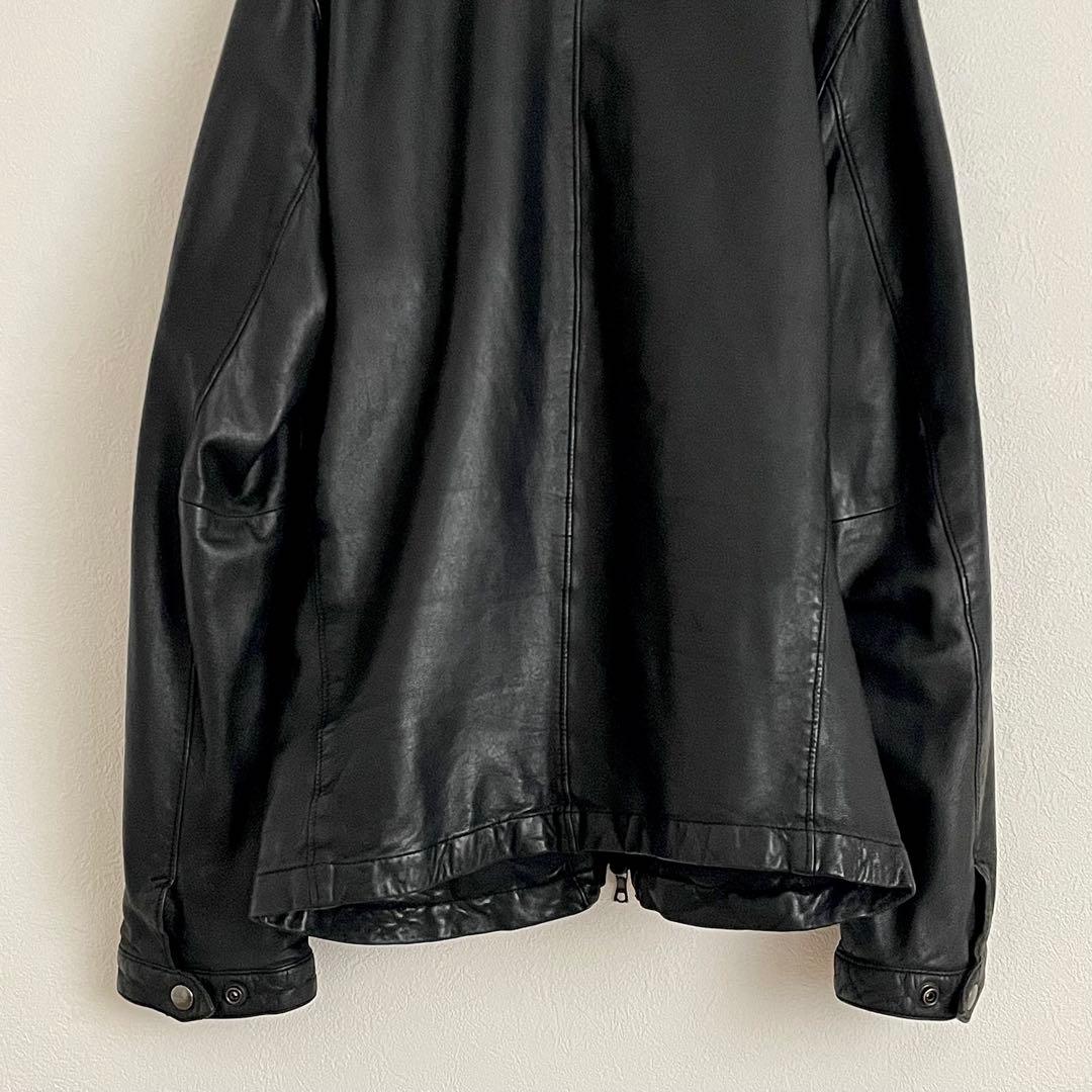 TOMORROWLAND 羊革 ジャケット 黒 L シープレザー ラムスキン
