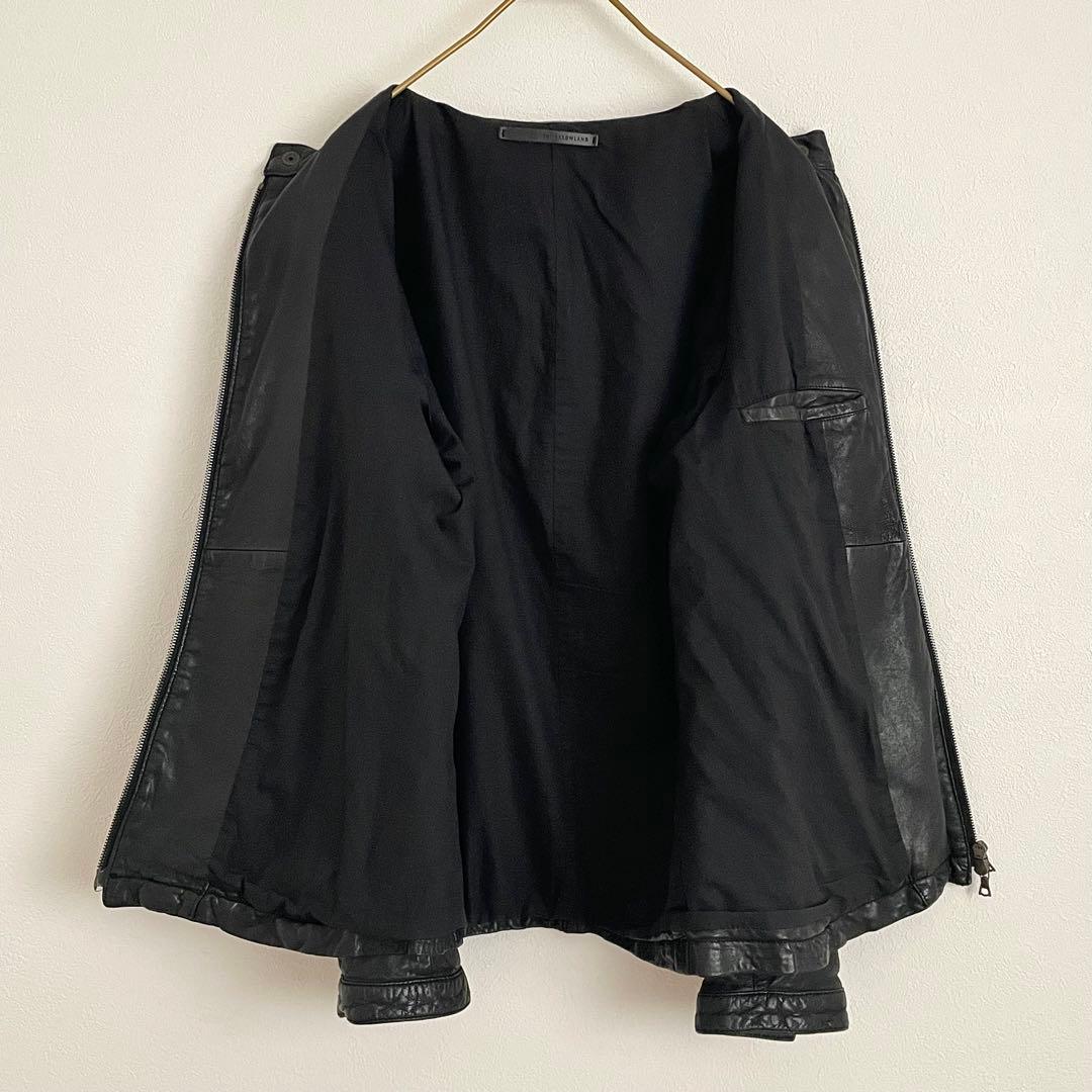 TOMORROWLAND 羊革 ジャケット 黒 L シープレザー ラムスキン