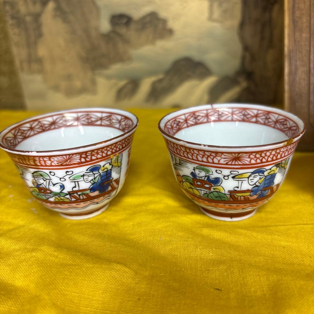 中国美術 苏東坡　赤壁赋 南京煎茶器五客　共箱