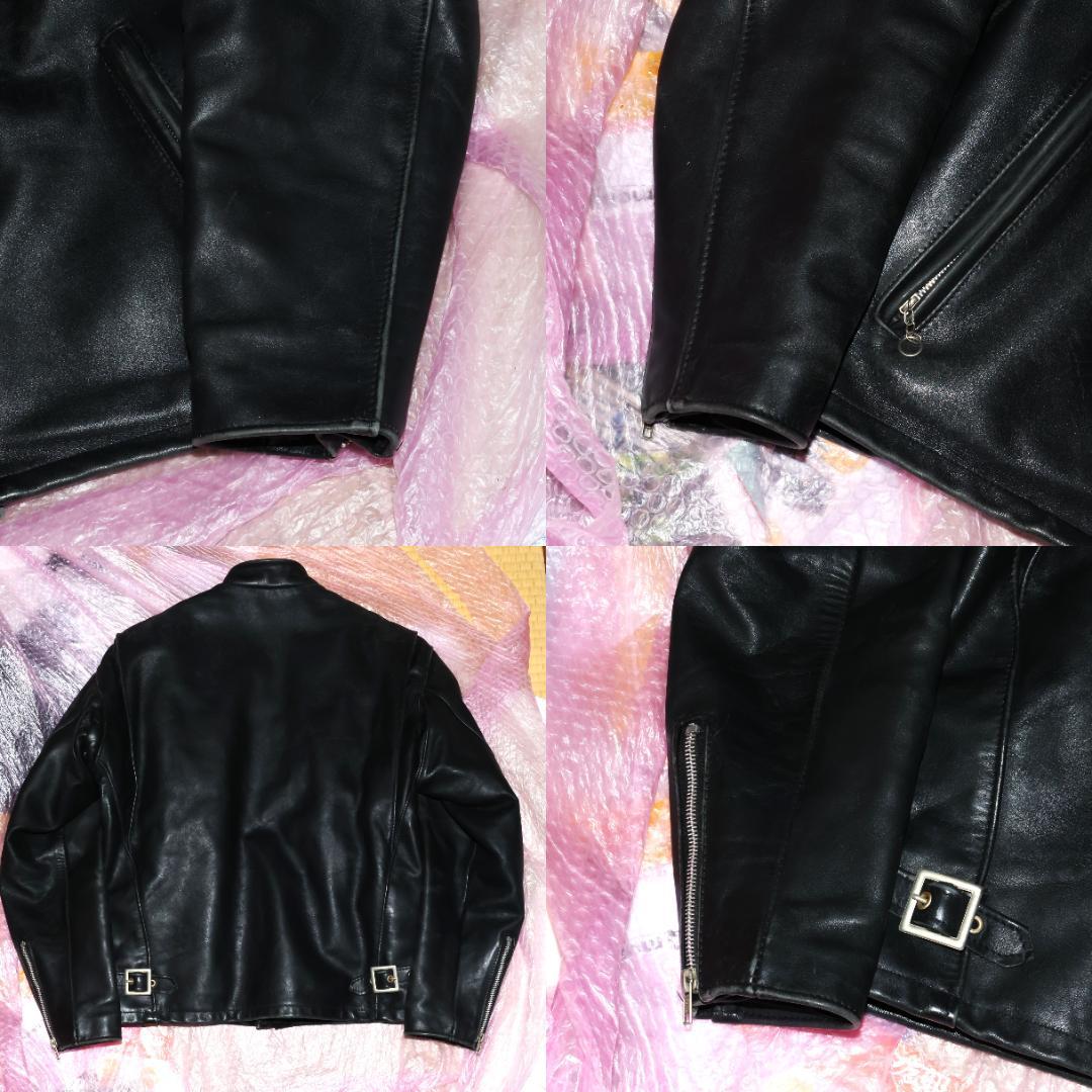 Schott 641裏ボアライナー脱着レザーライダースジャケット40ショットL