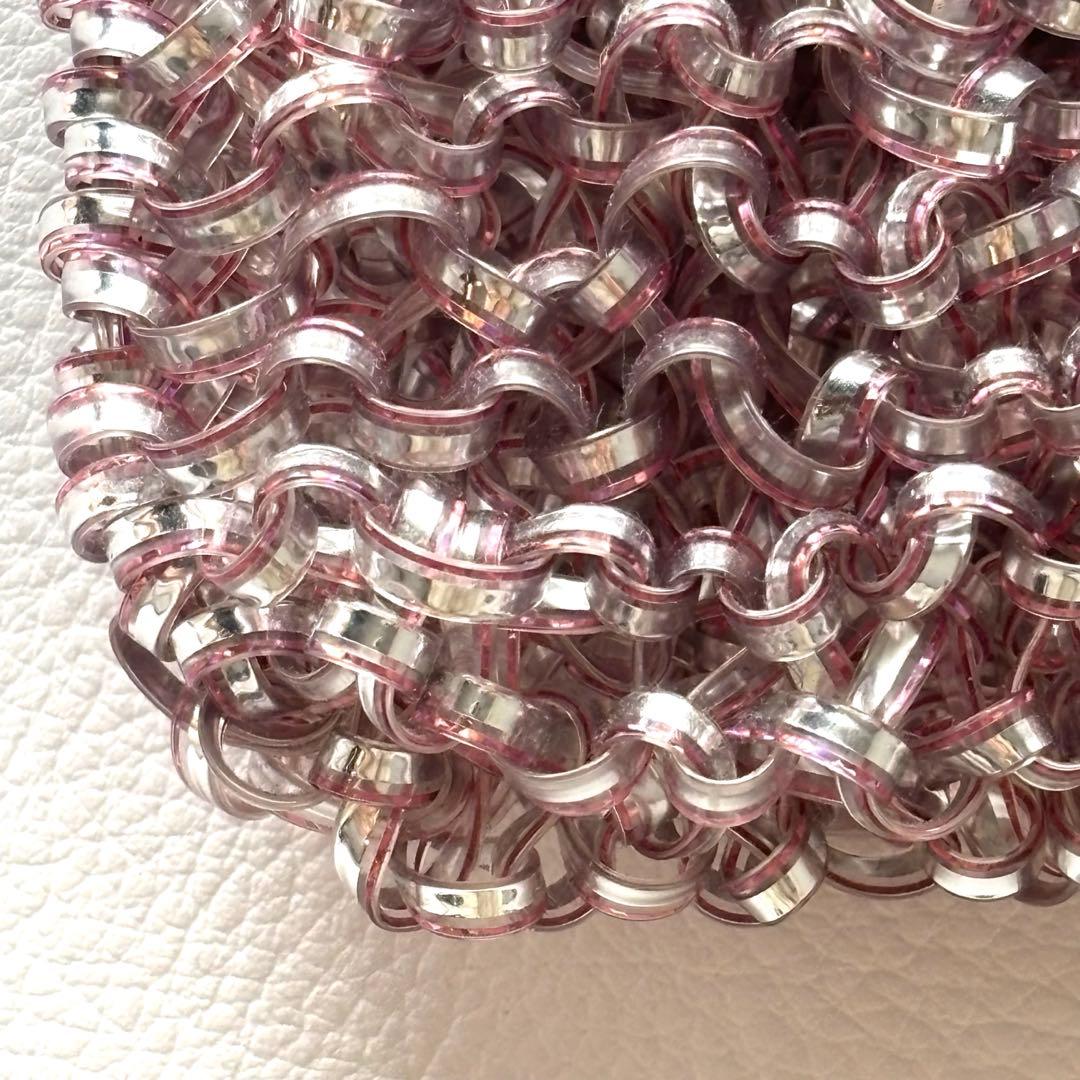 極美品✨アンテプリマ　ミニバッグ　ハンドバッグ　ワイヤーバッグ　ピンク　シルバー