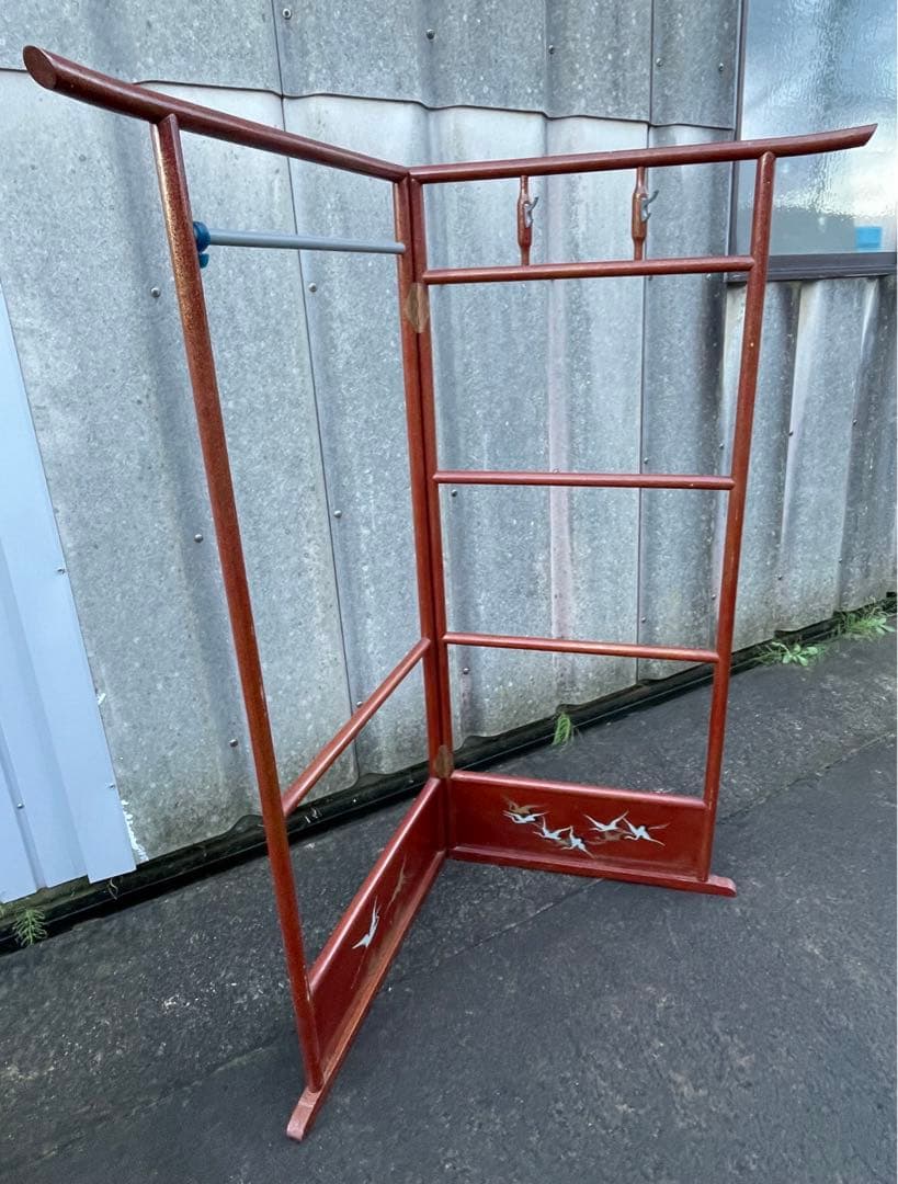 稀少/古道具/当時物/無垢材/木製/衣紋掛け/衣桁/着物掛け/28