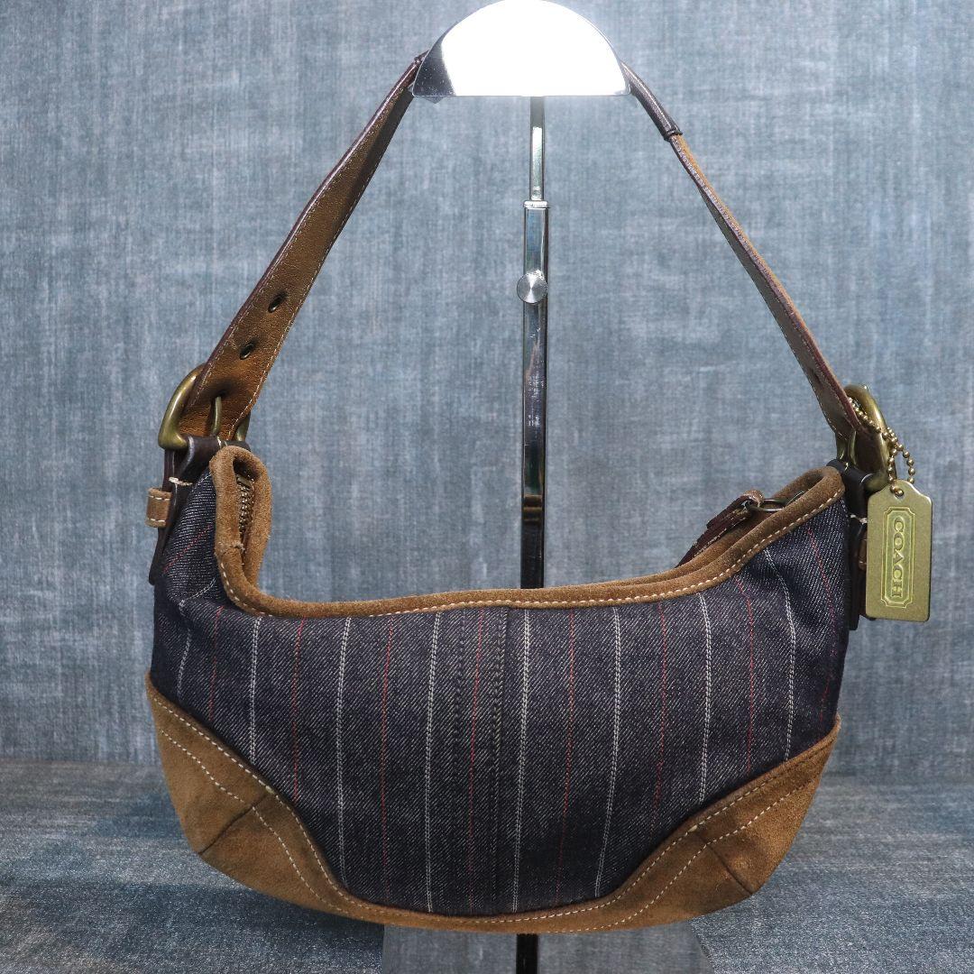バッグ COACH Hobo Denim ShoulderBAG Suede