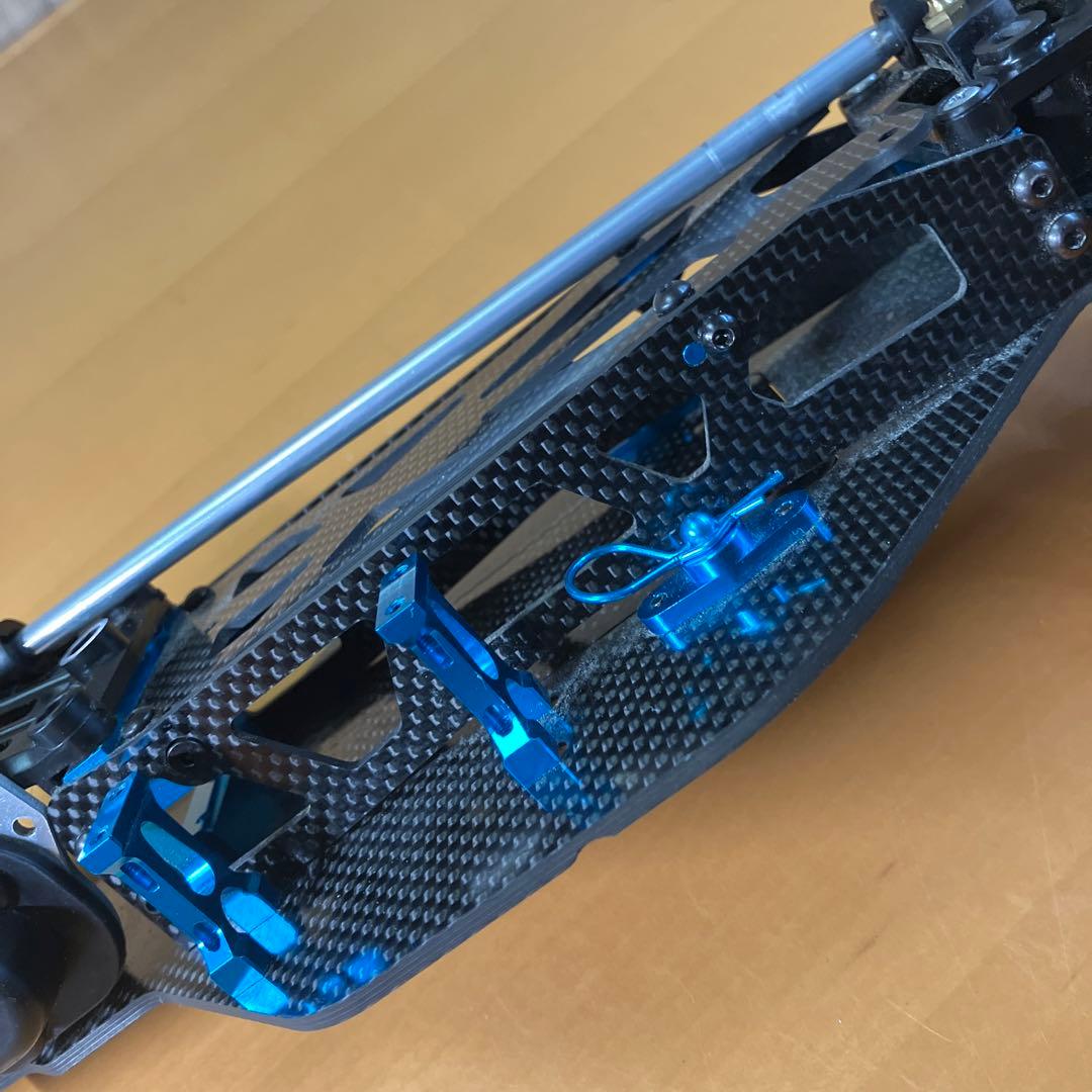 【レア】タミヤ ラジコン DF03 カーボンシャーシ　前後ギアボックス付き