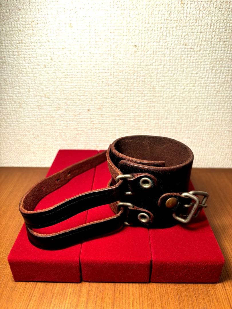 アンダーカバー レザー リストバンド affa ブラック ブレスレット