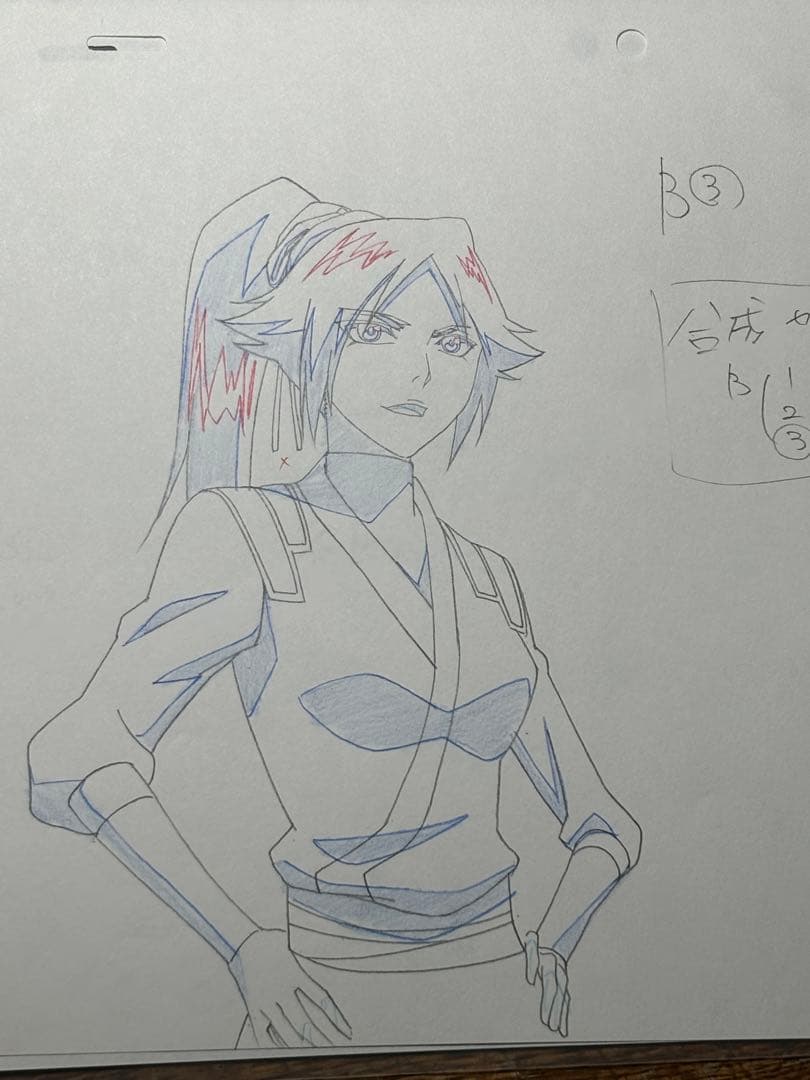 BLEACH セル画　夜一　アニメ　直筆　レイアウト