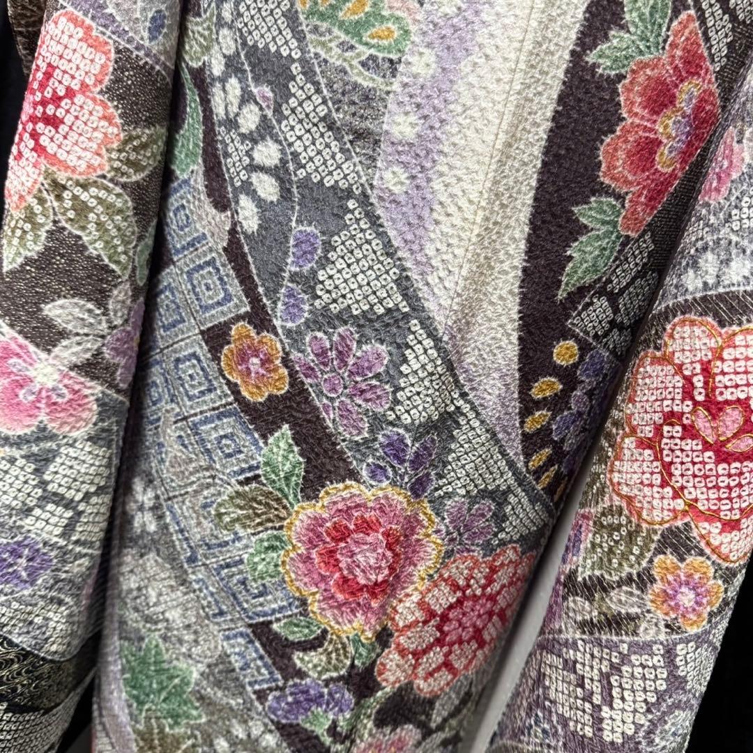 総絞り　本絞り　熨斗　友禅　金彩　白地　ガード加工　フルセット　振袖　振り袖