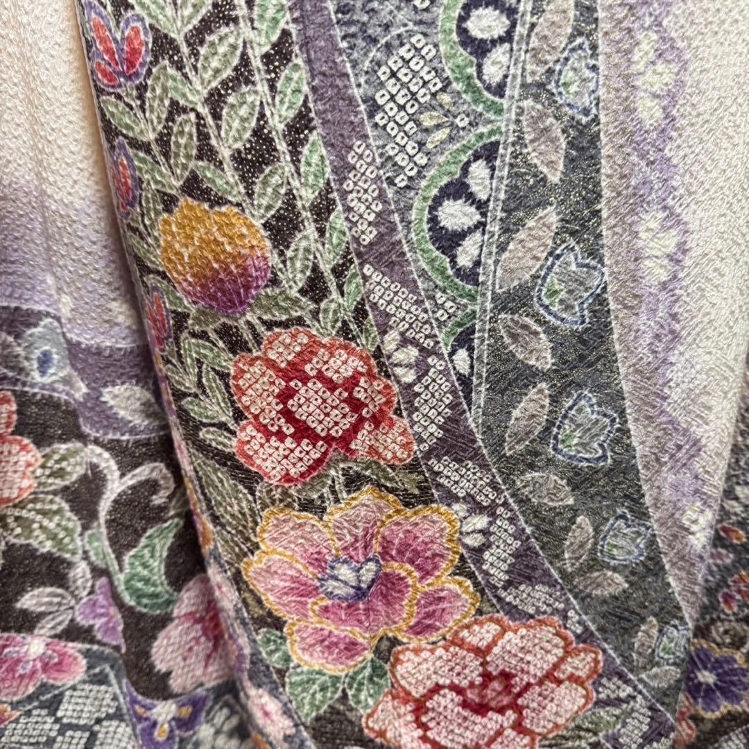 総絞り　本絞り　熨斗　友禅　金彩　白地　ガード加工　フルセット　振袖　振り袖