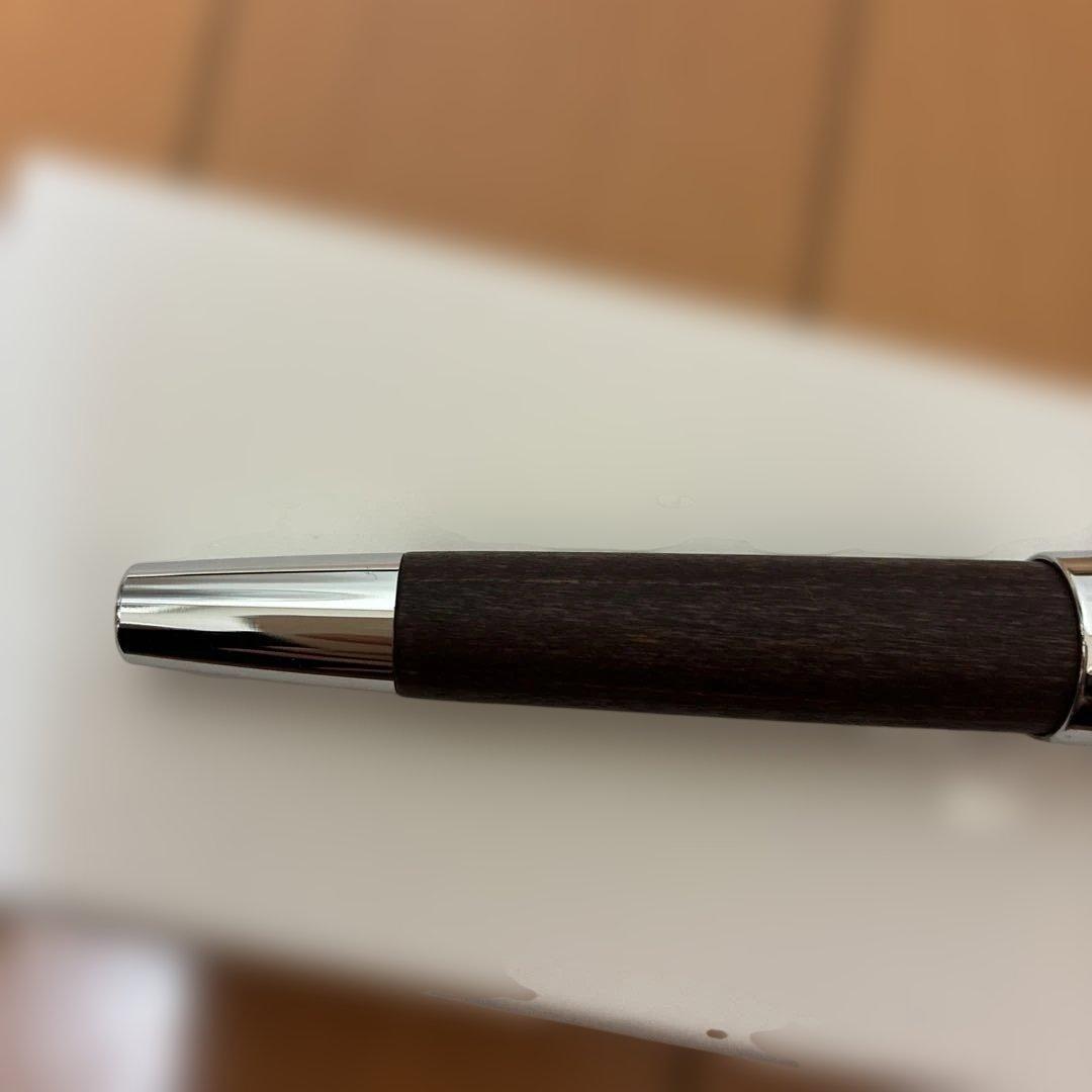 ファーバーカステル 万年筆 F エモーション ウッド&クローム 梨の木 ブラック