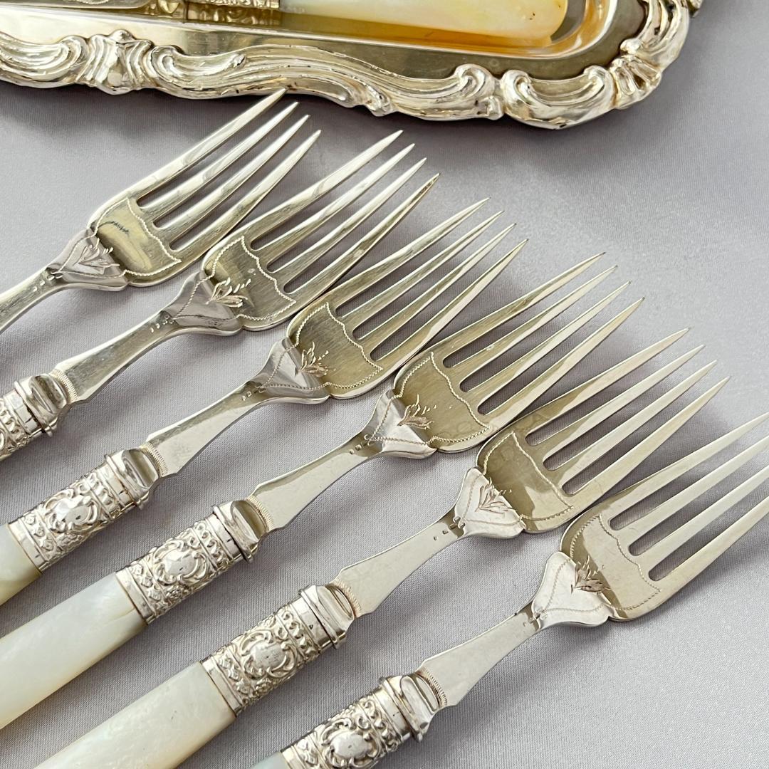 【Saunders & Shepherd】【白蝶貝】カトラリーセット