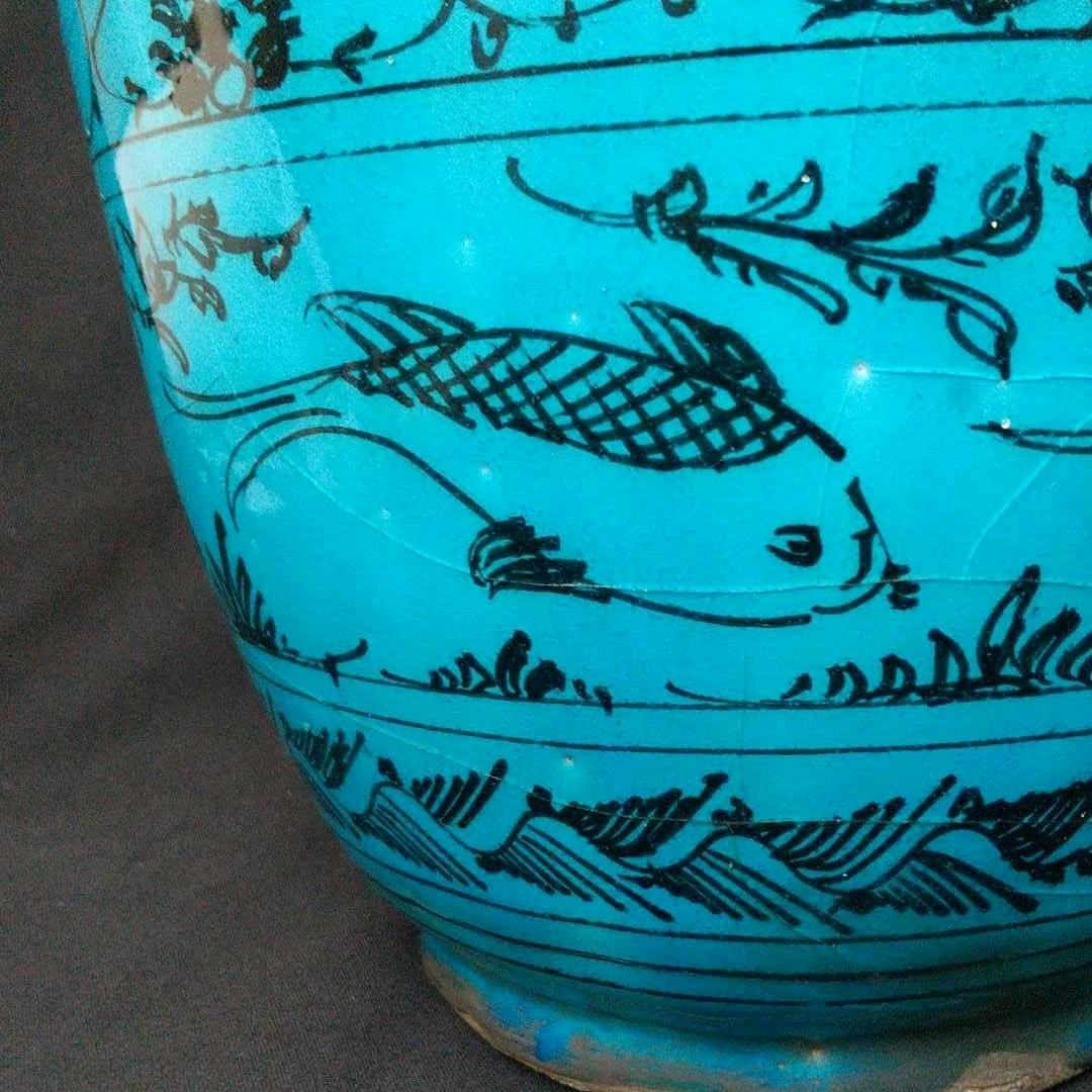 ペルシャ  花瓶  翡翠  綺麗  貴重  骨董  茶道具