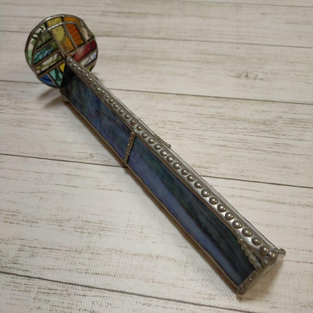 ステンドグラス万華鏡　ホイールスコープ　アンティーク　カレイドスコープ