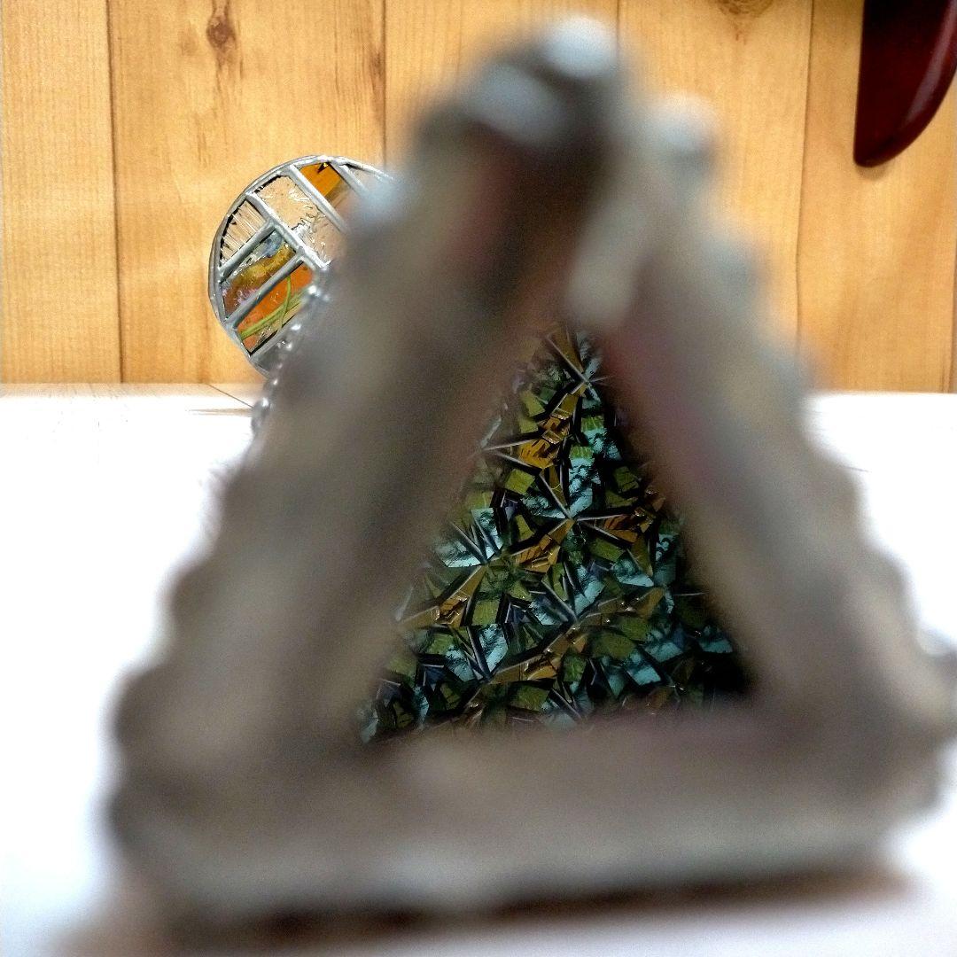 ステンドグラス万華鏡　ホイールスコープ　アンティーク　カレイドスコープ