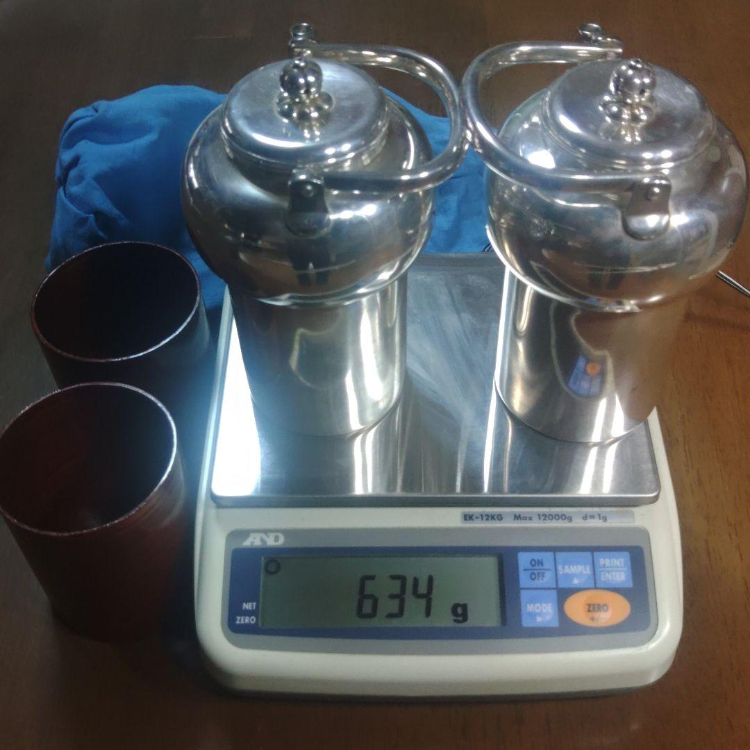 茶道具　中川浄益　南鐐昔形酒次　松毬堂葉毛彫　純銀　遺品整理-sim1