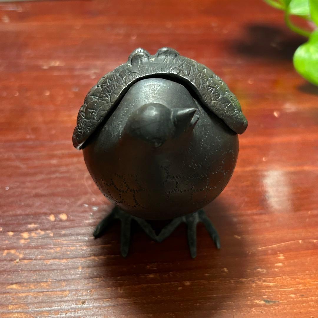 鶉の香炉　アンティーク　骨董