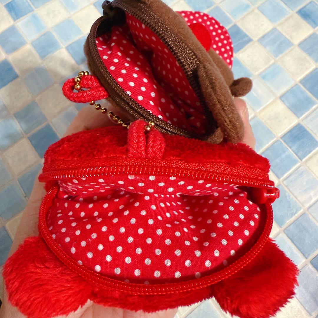 サンリオ　ハローキティ　レッドクマフード付き　ミラー付き　ポーチセット　激レア