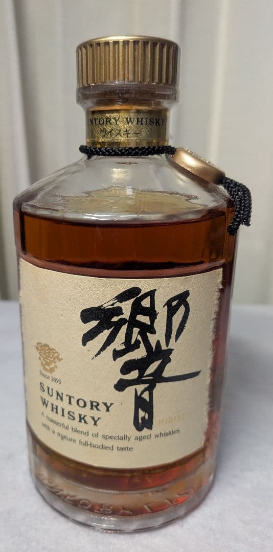 SUNTORY響ウイスキ- 旧ボトル　裏金ラベル　金キャップ響700ml 43%
