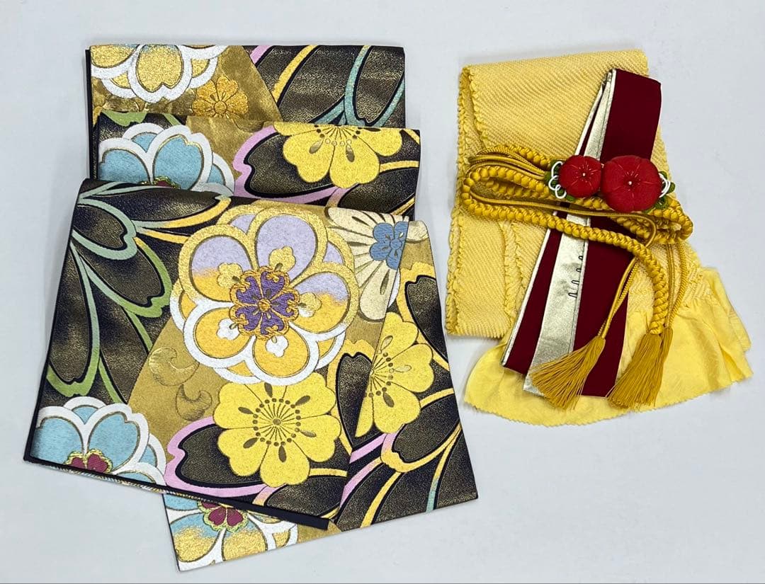 振り袖　フルセット　長襦袢付　成人式　金彩加工　刺繍入り　金通し　673