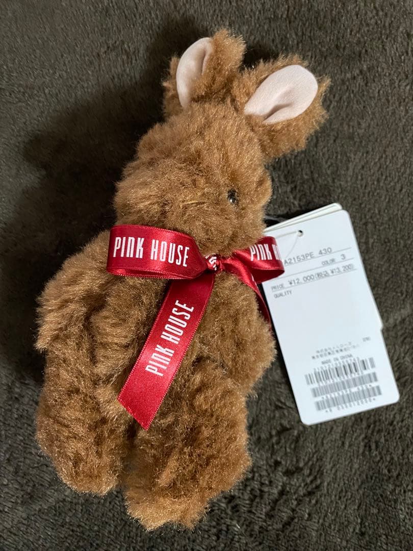 ピンクハウス/うさぎぬいぐるみブローチ茶色新品タグ付き