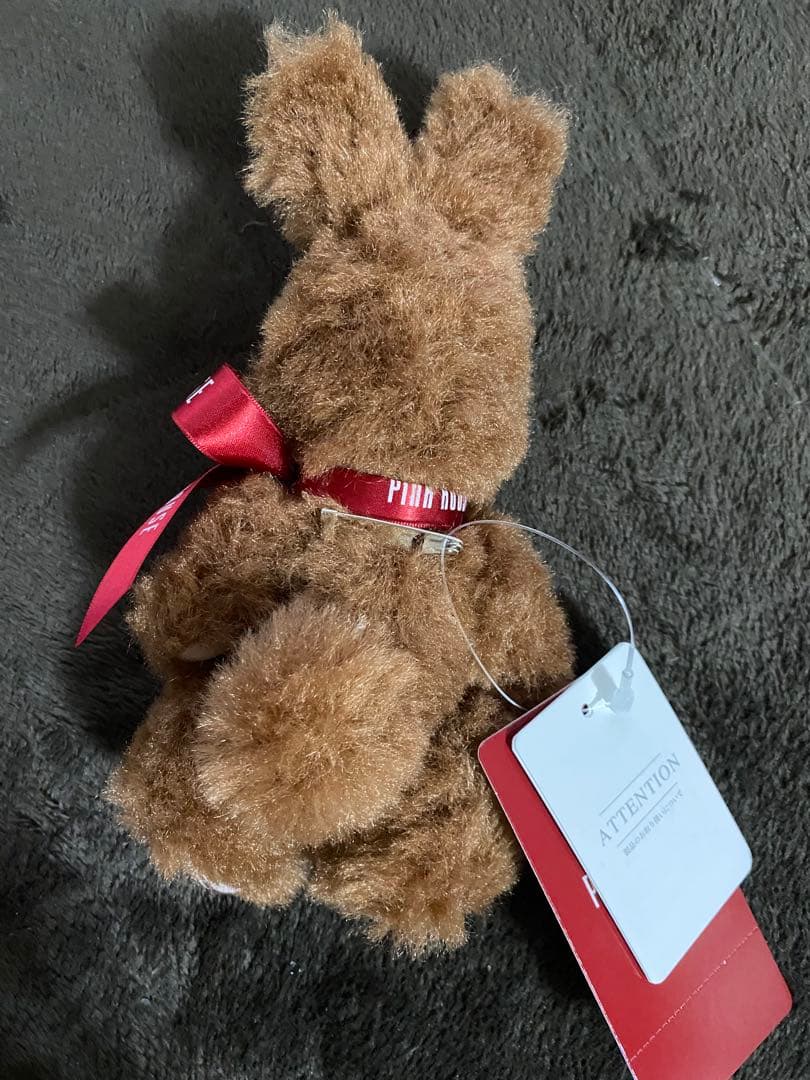 ピンクハウス/うさぎぬいぐるみブローチ茶色新品タグ付き