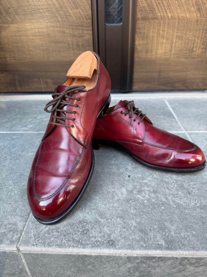 大塚製靴 M5 - 1504 外羽根Uチップ バーガンディ