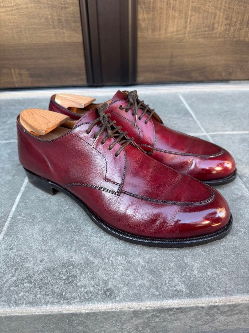 大塚製靴 M5 - 1504 外羽根Uチップ バーガンディ