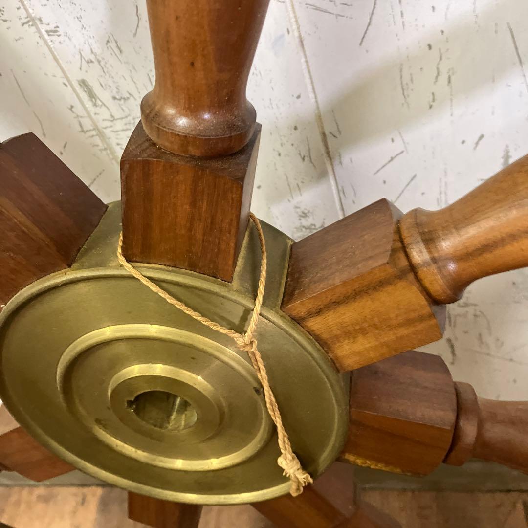 A-壁 木製 船の舵輪 8本ハンドル マリンインテリア 操舵輪 ラット ハンドル